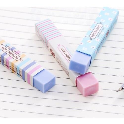 Cartoon Pencil Erasers For Office School Kids Prize Writing Drawing Stationery Supplies