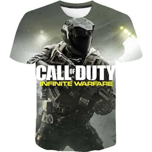 3D Print T-Shirt Call Of Duty Modern Warface Popular FPS Shooting Game Streetwear Men Women Fashion T Shirt Sport Tees Tops Man