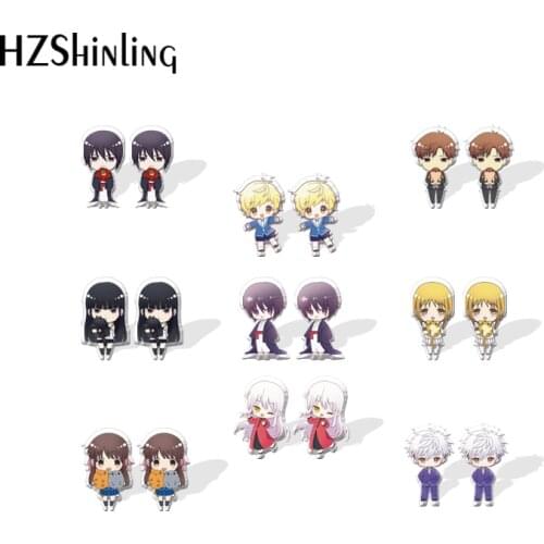 2021 New Fruits Basket Stud Earring Anime Art Acrylic Resin Earrings Epoxy Handmade Jewelry Gifts Girl