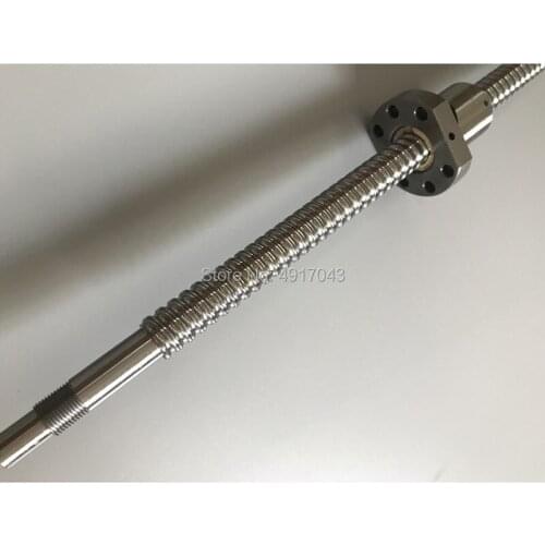 RM SFU2010 650 700 750 800 850 900 950 1000mm rolled ballscrew C7 with 2010 flange single ball nut end machined for BK15/BF15