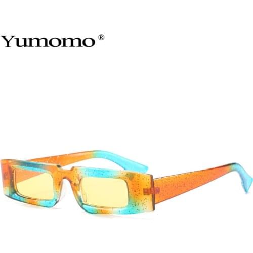 2020 New Vintage Small Rectangle Sunglasses Women Fashion Colorful Eyewear Men Trending Champagne Sun Glasses Shades UV400