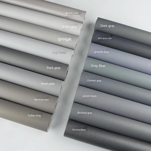 Dark Gray Non-Woven Wallpaper Clothing Store Plain Solid Color Matte Wallpaper Living Room Background Wall Bedroom Full-Piece