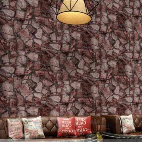 Wellyu Vintage nostalgic rock stone stone marble culture stone wallpaper restaurant bar cafe brick wallpaper