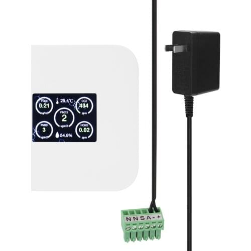 Indoor PM2.5 PM10 CO2 Detector Formaldehyde Detector Home Air Detector Hygrothermograph Intelligent Air Quality Analyzer