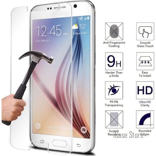 Tempered Glass Premium Screen Protector For Samsung Galaxy S3 S4 S5 S6 J2 Prime J3 J5 J7 2016 Grand Prime + Protective Film