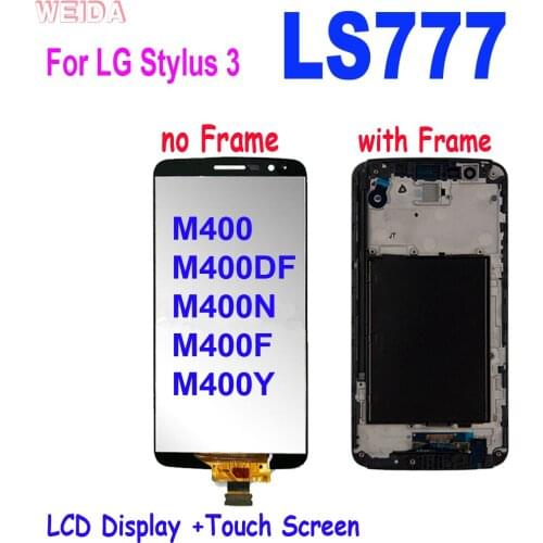 5.7" For LG Stylus 3 LS777 M400 M400DF M400N M400F M400Y LCD Display Touch Screen Digitizer Assembly with Frame For LG LS777 LCD