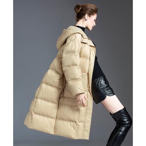 Winter Coat female 2020 Brand Women Winter Down Jacket Ultra Light Coats 90% Duck Down Slim Parkas X-Long Female Jackets Outwear