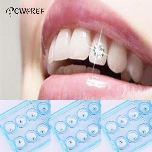 10pcs Diamond Bur Dental Material Teeth Whitening Studs Denture Acrylic Teeth Crystal Ornament Oral Hygiene Tooth Decoration
