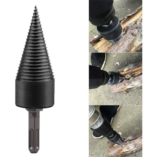 32mm 42mm Firewood Splitter Machine Drill Wood Cone Reamer Punch Driver Firewood Drill Bit Wood Cut Tool