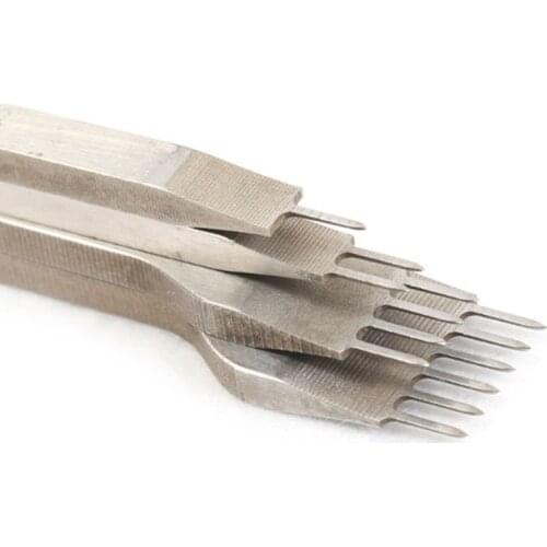 4 Pcs/set 3/4mm Leather Craft Tools Hole Punches Lacing Stitching Tool Hand-stitched High-gradewhite Steel Linger Hiratsuka