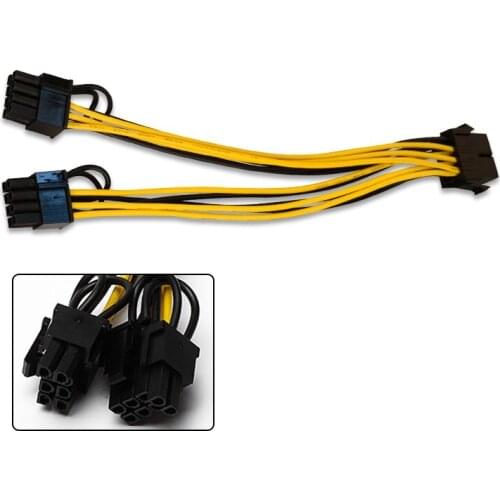 8 Pin Power Cord for Mining CPU GPU 8Pin to 2X8 Pin (6+2) Graphics Card Dual PCI-E 8 Pin Power Splitter Cable 21cm