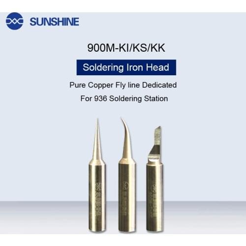 900M-KI/KS/KK Pure Copper Fly line Dedicated Soldering Iron Head For 936 Soldering Station Replace Soldering Tip Easy On The Tin