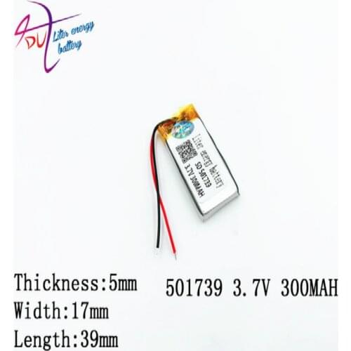 Liter Energy Battery Mp3 Mp4 Bluetooth Cell 3.7v Lithium Polymer Battery 501739 501540 300mah Mp4 Recorder