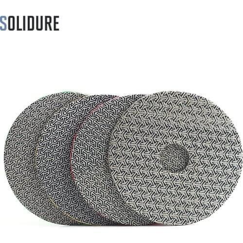 4 inch 100mm Electroplated Diamond Polishing Pad 4pcs/Set Fast Removal Tile Glass Concrete Stone Sanding Disk Metal Polishing
