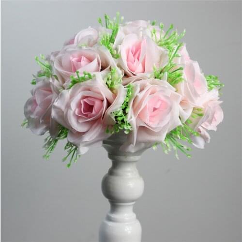 Free shipping Bride holding ball -light pink-15cm 10pcs/lot wedding kissing flower ball party decoraion Hotel Arcade ornaments