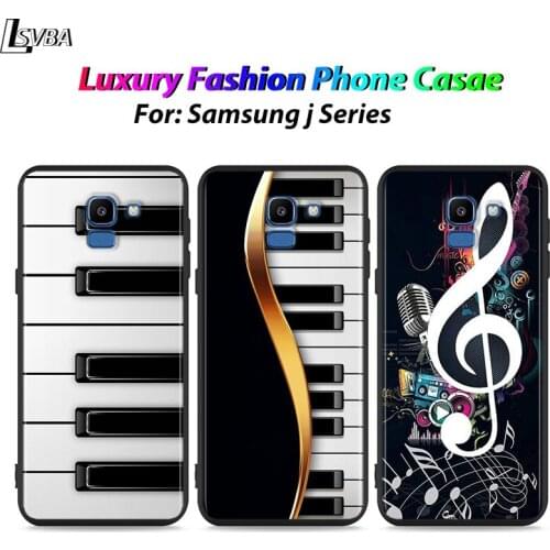 Black Shell Love Music Guitar for Samsung Galaxy J7Duo J2 J4 Core J6 J4 Plus J8 J3 J7 J5 Prime 2018 2017 Phone Case