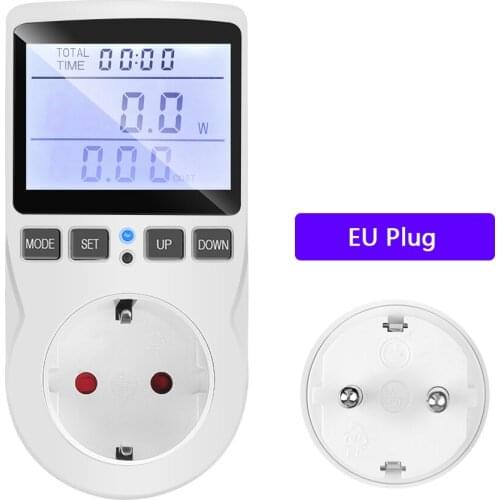 LCD Display Power Monitor Meter EU/US Plug Digital Wattmeter Energy Meter Electricity Test Measuring Socket