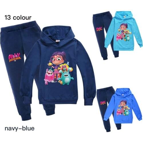 2-16Y Kids Abby Hatcher Clothes Sets Christmas Costume Fashion Long Sleeve Cotton Sweatshirt Hoodies Tops Pants for Boys Girls
