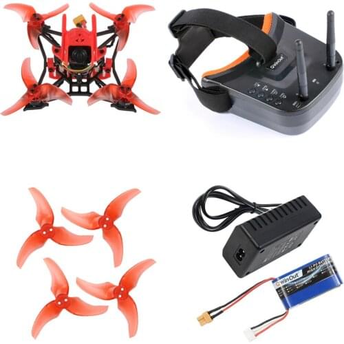 JMT T100 DIY Indoor RC Drone Kit 2.5 Inch 100mm FPV Racing Drone With Crazybee F4 PRO V3.0/ Frsky Receiver /LST-009 FPV Goggles