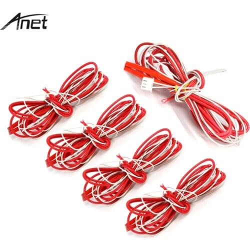 Anet 5pcs Hotend Electric Cartridge Heater 5pcs 100K ohm NTC 3950 Thermistors Sensors with Cable 3D Printer Parts For 3D Printer