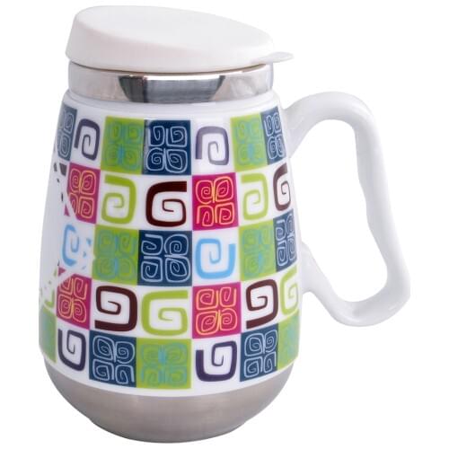 AND-325 B In Steel Non-Patterned Ceramic Cup Mug 400ml