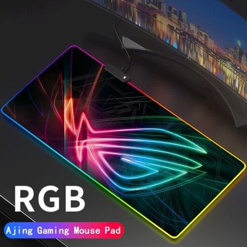 Asus Custom DIY Pattern Republic of Gamers Gaming RGB MousePad Rog Large Locking Edge Speed Gamer LED Mouse Pad Soft Laptop Mat