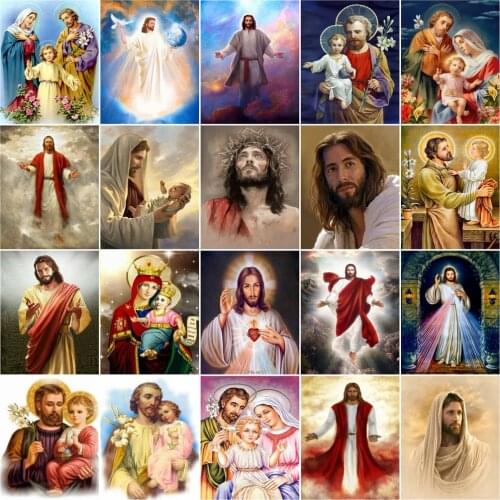 HUACAN Oil Painting By Numbers Jesus Drawing On Canvas Hand Painted Paintings Portrait Art Pictures By Number Kits Home Decor