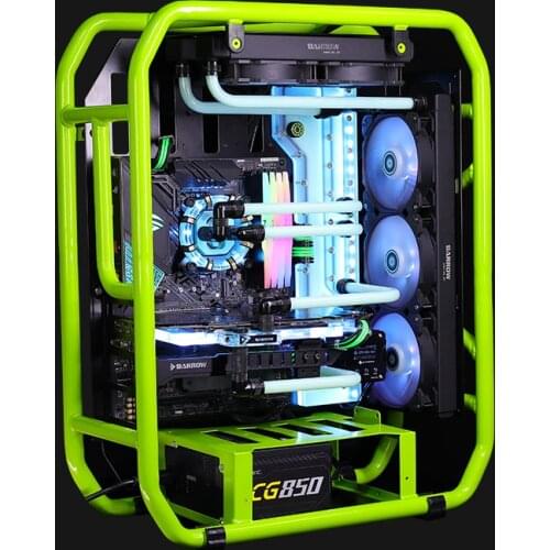 ATX EATX PC Case Desktop Desk Box Water Cooling for Computer Gamer Vertical Enclosure CPU Drive Bay Transparent Motherboard
