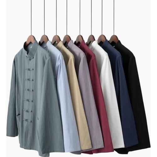 Man Hanfu Zen Summer Cotton Linen Kung Fu Uniform Mens Top Pants Set Traditional Clothing Set Tai Chi Uniforms Two-piece Suit