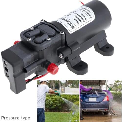 12V 80W 5.5L/min Self-suction Diaphragm High Pressure Electric Car Wash Pump with Red Dust Cap for Car / Home / Garden