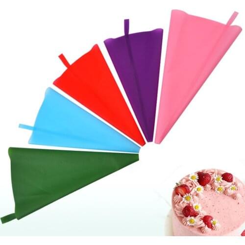 Fashion Reusable Silicone Pastry Bag Piping Cake Decorating Tools DIY Cupcake New Pastry Bags Kitchen Cakes Pastry Supplies
