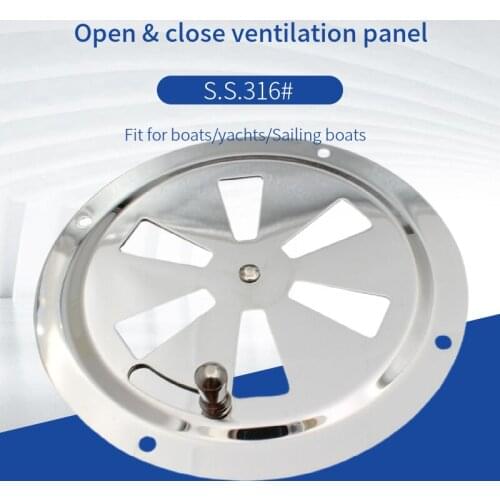 Marine Hardware Stainless Steel Round Vent Open and close ventilation panel for Motorhome or Yacht vent