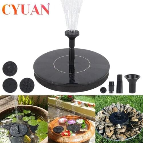 CYUAN Solar Fountain Watering Kit Power Solar Pump Pool Submersible Waterfall Floating Solar Panel Water Fountain For Garden