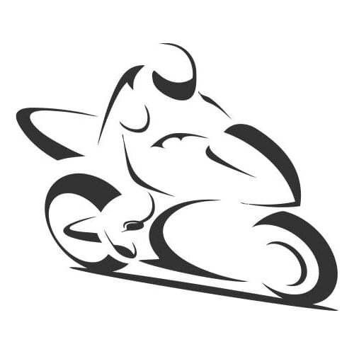 Youth Man Riding A Motorcycle On The Road Car Decals Car Rear Windshield Silhouette Art Sticker FA553