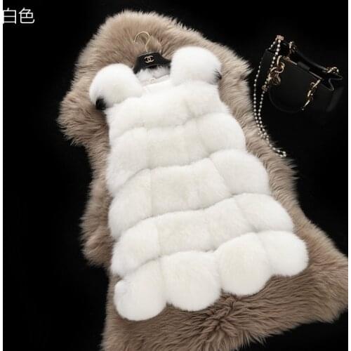 New imitation fur coat waistcoat middle and long stitching coat fur waistcoat women fur jacket women faux fur