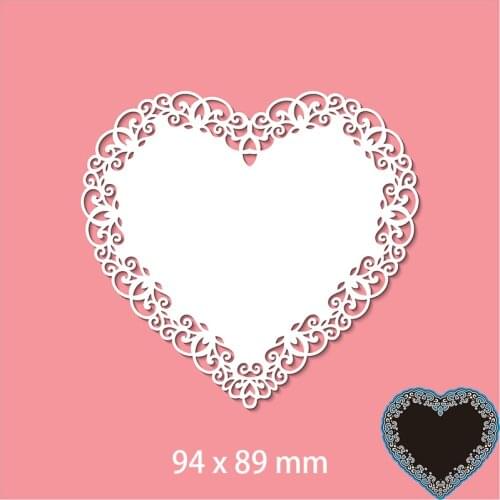 94*89mm Laser Heart New Metal Cutting Dies Scrapbooking DIY Album Paper Craft Embossing Stencil Decoration