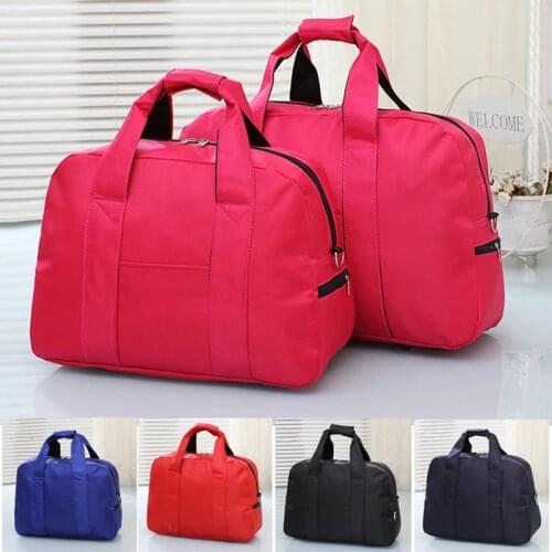 Unisex Simple Solid Travel Bag Carry On Hand Luggage Duffle Bag Waterproof Gym Sport Bag Multifunctional Trip Weekend Bag XA664F