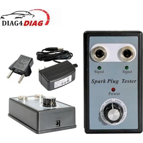 Ignition Plug Car Spark Plug Tester Supports 12V Gasoline Vehicles Diagnostic Analyzer Double Hole Test Tool