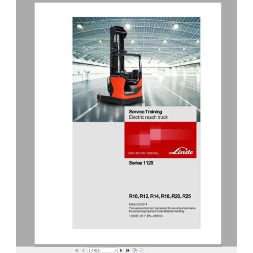 Linde Forklift Service Manual 2019 DVD