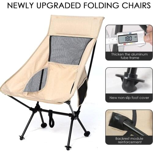 Collapsible Camping Chair, Outdoor Lightweight Foldable Chair With Storage Bag, Portable Fold Up For Hiking,Picnic,Fishing,BBQ