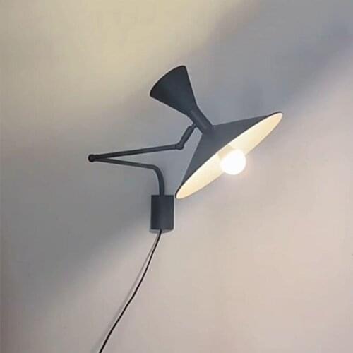 Modern Adjust Angle With Switch Wire Wall Lamp Long Arm Bedroom Reading Led Wall Light Living Room Restaurant Decor Sconce Light