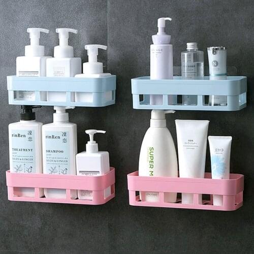 Punching-free Drain Rack Kitchen Plastic Wall-hung Multifunctional Household Bathroom Wall-Hung Storage Rack Bathroom Organizer