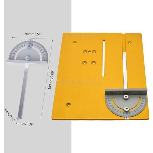 Micro Woodworking Angle Miter Gauge Tenon Fence T Track Push Ruler Guide Router/saw Table 180mm Mortise Tenon And Chute Stopper