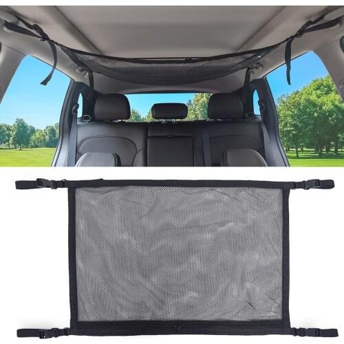 Universal Car Ceiling Mesh Roof Interior Storage Bag Car Roof Interior Cargo Net Bag Sundries Storage Bag