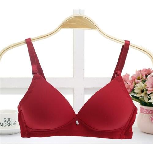 Yasemeen Seamless Beading Wire Free Bras Ultra-thin Breathable Triangle Cup Underwear Push Up Bras for Woman 32-36AB Comfort Bra