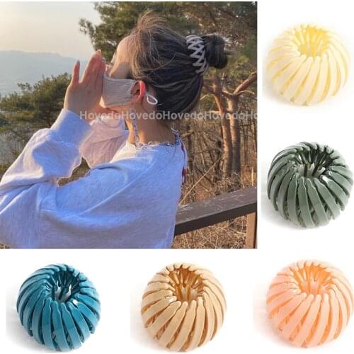 New Fashion Women Bun Hair Claw Horsetail Buckle Hair Clip Bird Nest Expanding Hair Accessories Female Ponytail Hair Accessories