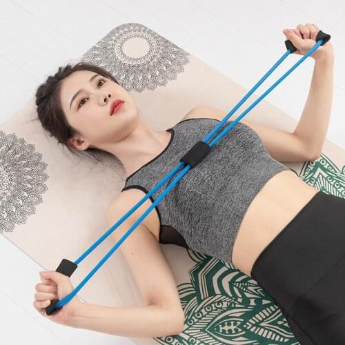 Women Figure 8 Rally Resistance Band Yoga Elastic Rope Chest Expander Back Stretch Band Rubber Rubber Band Fitness Equipment