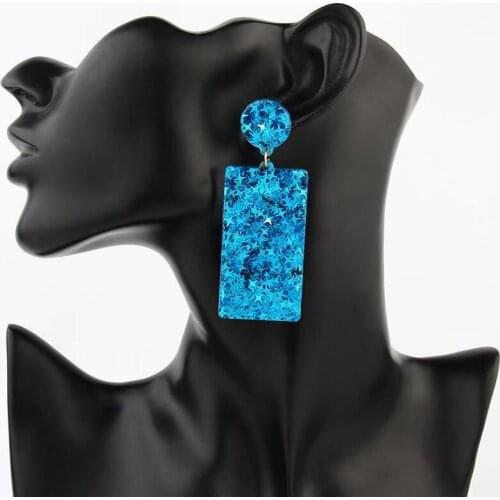 New geometric acrylic fashion manifesto clip earrings for women Vintage resin long earrings brincos wedding jewelry 2021