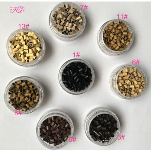 10000Pcs 3.2mm x 2.8mm x 3.2mm Copper Micro Tubes Rings Links for I-tip Hair Extensions