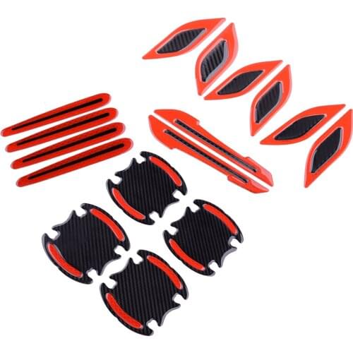 16pcs/Set Universal Car Bumper Warning Mark 3D Stickers Rearview Mirror Safety Reflective Tape Door Handle Bowl Protective Film